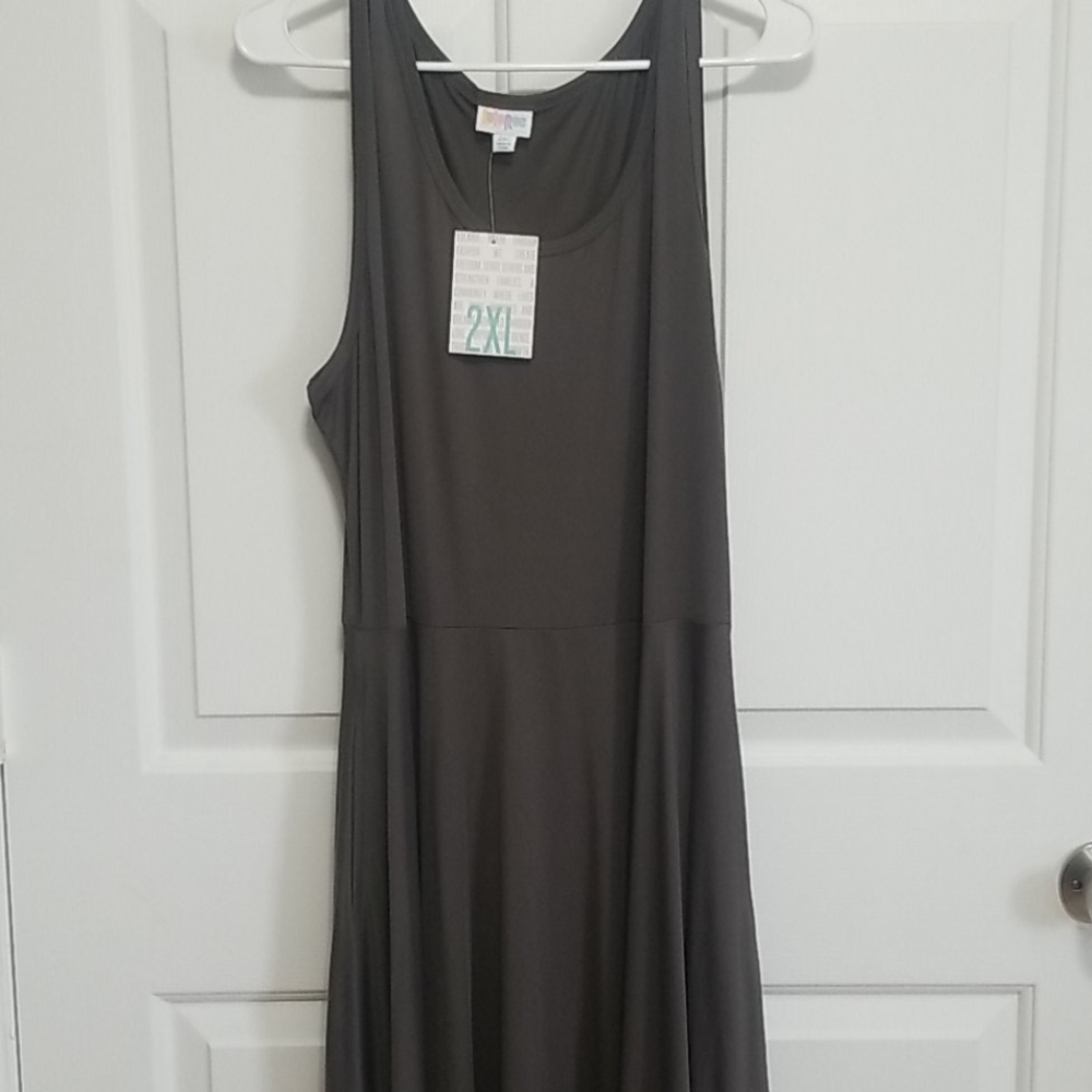 NWT Lularoe Nikki Dress Solid Gray 2XL